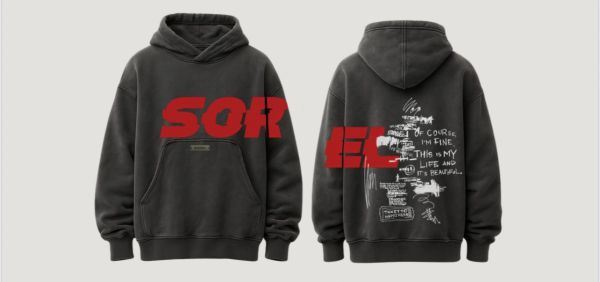 Dark gray hoodie